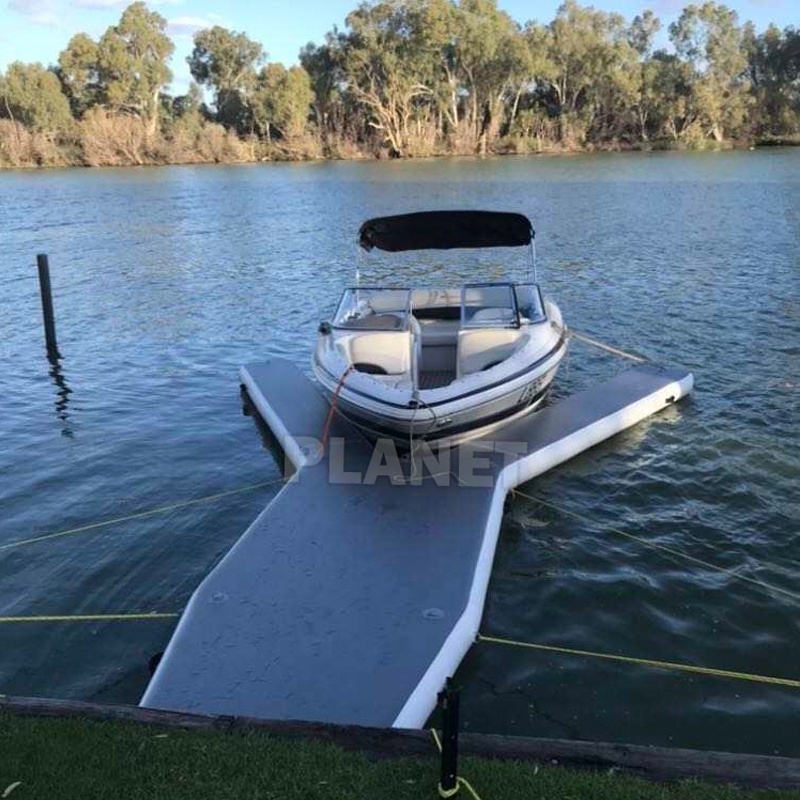 Drop Stitch Floating Inflatable Jet Ski Dock / inflatable Y pontoons For Boat And Yacht Parking