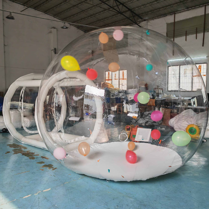 Outdoor Giant Transparent Inflatable Crystal Igloo Dome Bubble Tent Heated Inflatable Bubble Tent With Balloons