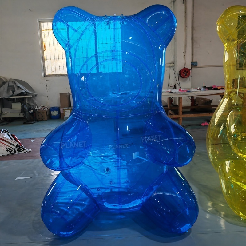 Giant Clear Air Sealed Inflatable Cartoon PVC Inflatable Bear Inflatable Teddy Bear For Advertising