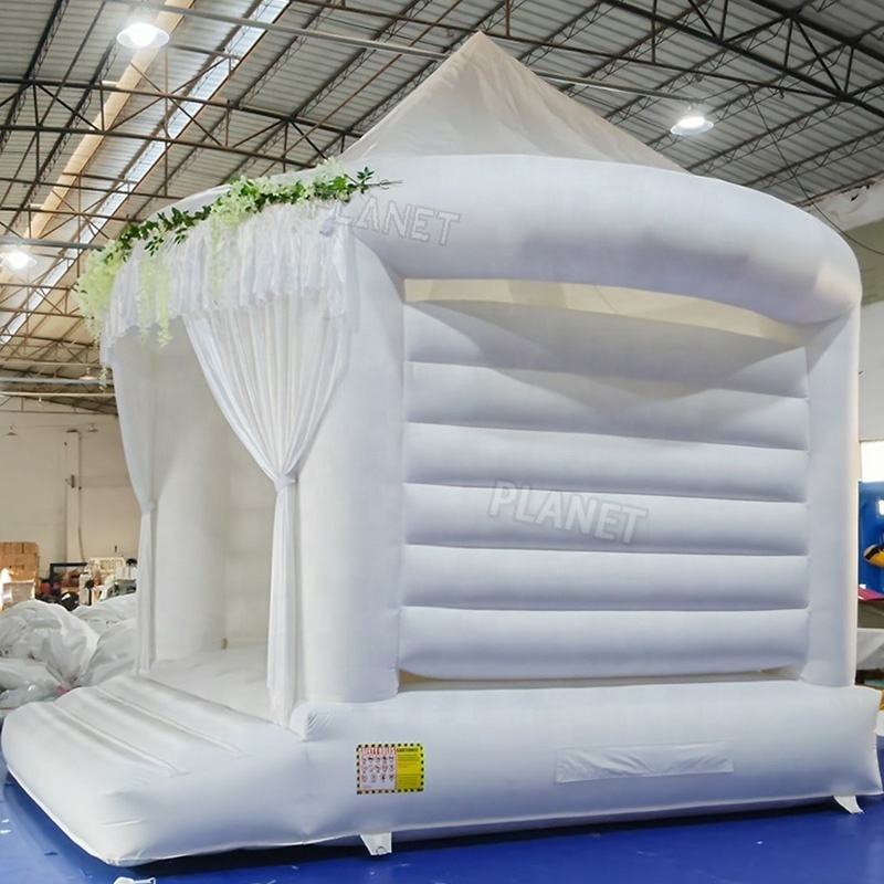 Factory Wholesale Luxury Hot Popular Big Jumping Bounce House Castle White Bouncy Castle For Wedding