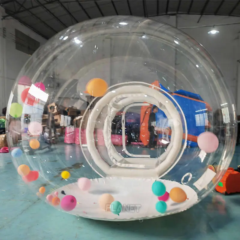 Kids Outdoor Balloon Party House Party Blow Up Transparent Dome Inflatable Bubble Tent With Balloons