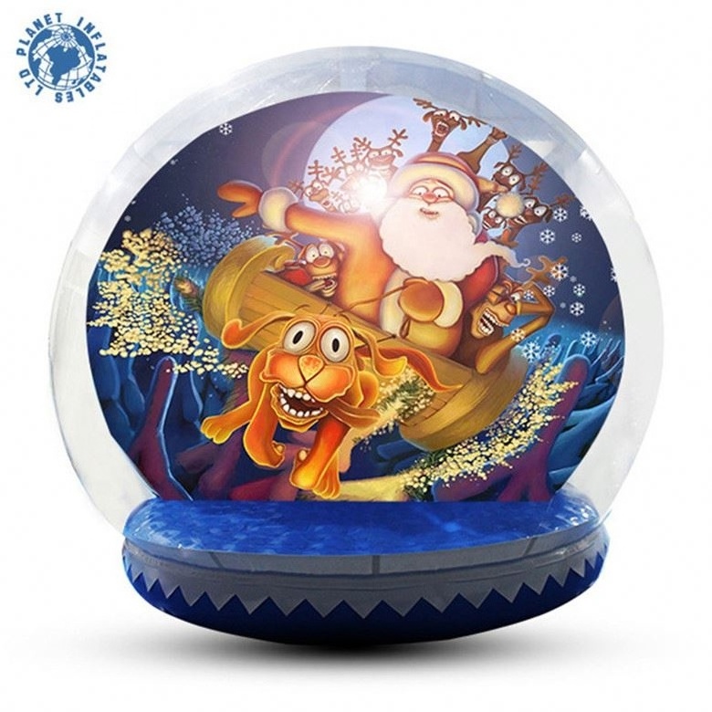 Home Backyard Festival Giant Inflatable Snow Globe Christmas Inflatable Snowglobe For Kids And Adults