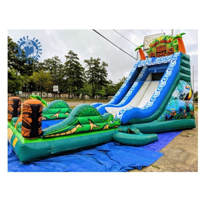 Commercial Pool Water Slide Custom Size Outdoor Adult And Kids Amusement Tobogan Inflable Water Slides