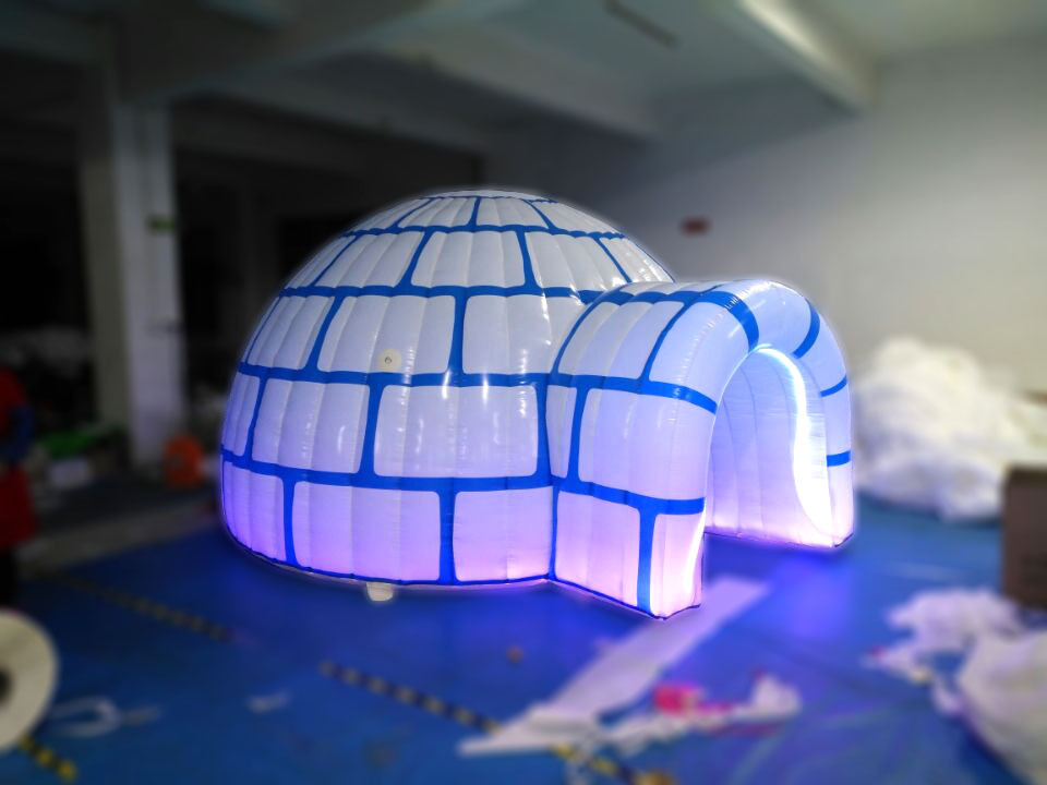 New design Kids Inflatable igloo tents,Inflatable igloos with LED Lighting,small inflatable igloo tent for sale