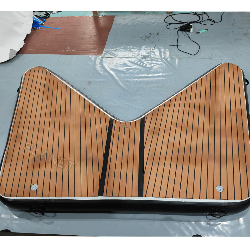 China Wholesale Motorboat Parking Water Pontoon EVA Inflatable Dock Deck Inflatable Floating Platform