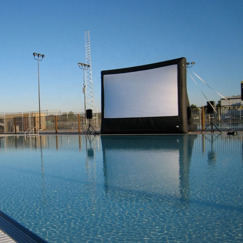 Custom Design Outdoor Water Floating Air Sealed Inflatable Cinema Movie Projector Screen