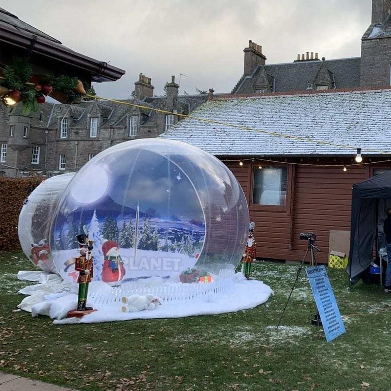 Christmas Outdoor Giant Snowglobe Human Size Inflatable Snow Globe Photo Booth For Sale