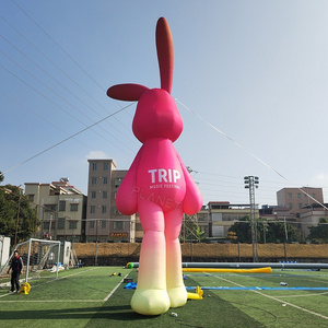 Outdoor Giant Easter Inflatable Rabbit Mascot Cartoon Inflatable Bunny Inflatable Rabbit