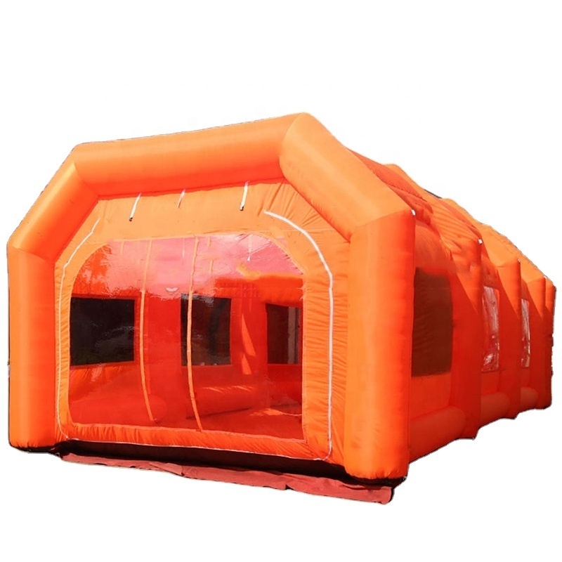 China Wholesale Inflatable Car Wash Tent Outdoor Yellow Inflatable Pray Paint Booth Tent with Blower