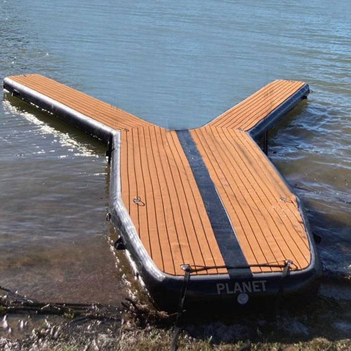 Drop Stitch Floating Inflatable Jet Ski Dock / inflatable Y pontoons For Boat And Yacht Parking