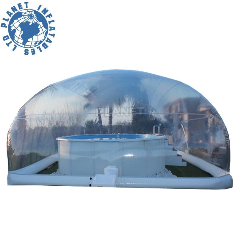 Customized Transparent Inflatable Clear Swimming Pool Cover Tent Inflatable Pool Bubble Dome For Sale