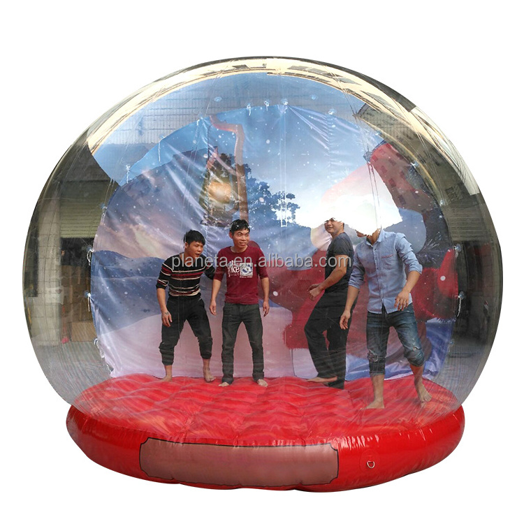 large size custom human inflatable snow globe 5m Christmas dome for people live show