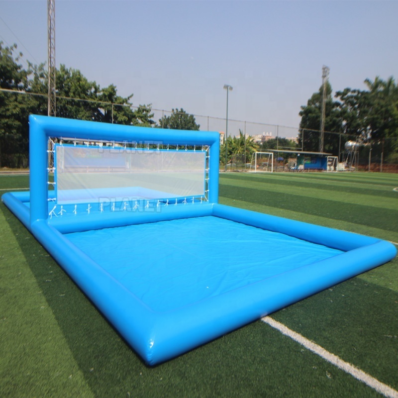 Large Pool Inflatable Volleyball Field Inflatable Volleyball Court Beach Water Pool Float Inflatable Pool With Volleyball Net