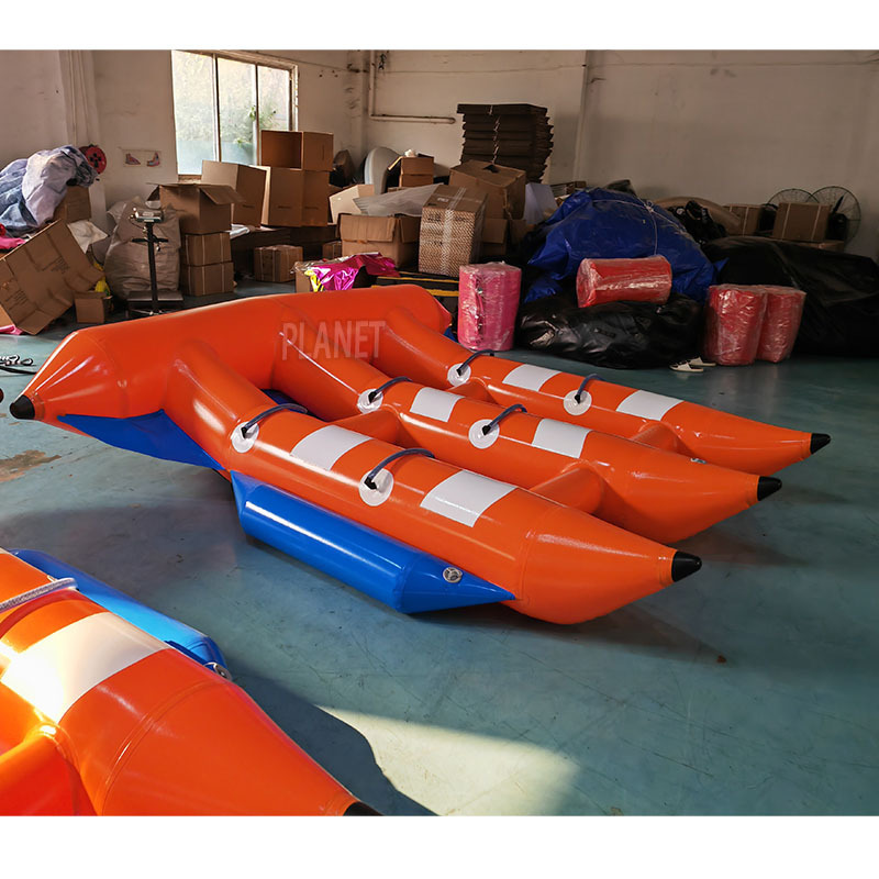 Good Quality Wholesale Different Yellow Inflatable Floating Boat Inflatable Flying Fish Banana Boat For Sports