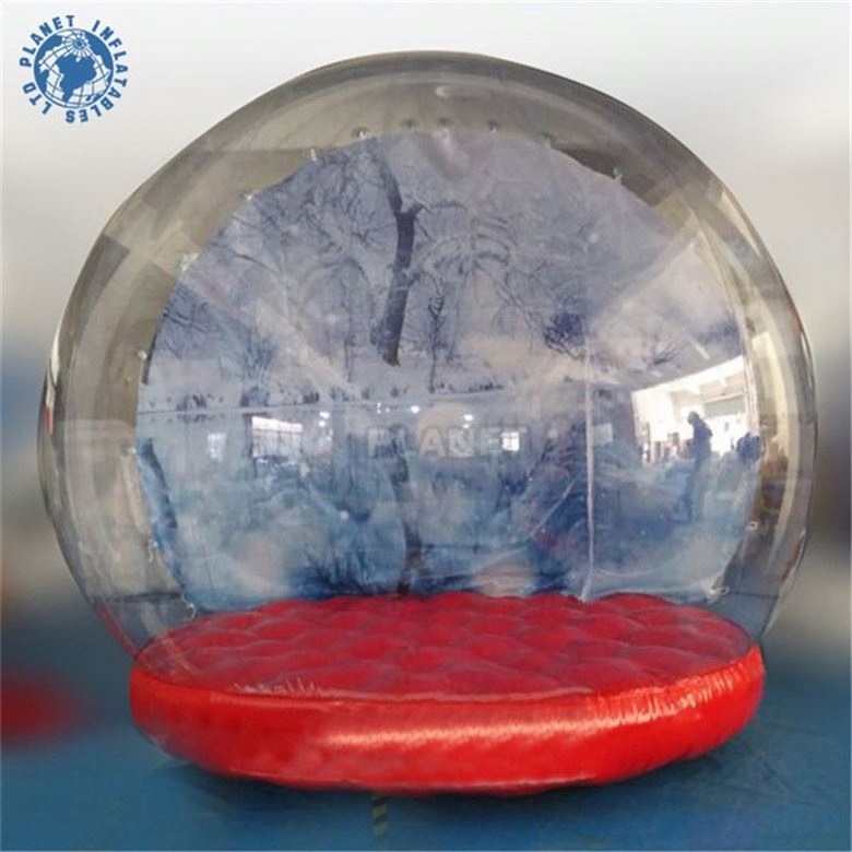 Outdoor Transparent Bubble Tent Advertising Inflatable Snowglobes Giant Inflatable Life Size Halloween Snow Globe