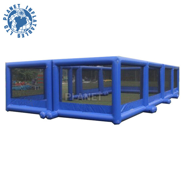 Outdoor PVC Inflatable Archery Obstacle Wall Inflatable Paintball Arena Field For Rental