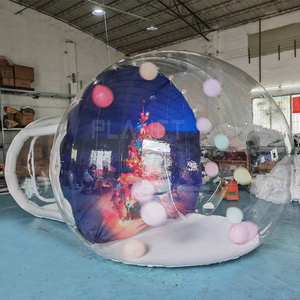 Large Clear PVC Inflatable Snow Globe Photo Booth For Christmas Decoration