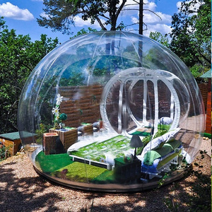 Outdoor Camping Bubble Tent Igloo Inflatable Clear Bubble Tent with Tunnel/Inflatable Mobile Hotel Transparent Bubble Tent House