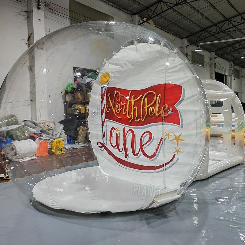 Giant Outdoor Inflatable Clear Human Snow Globe Balloon Inflatable Bubble Tent For Christmas Decoration bubble picnic tent