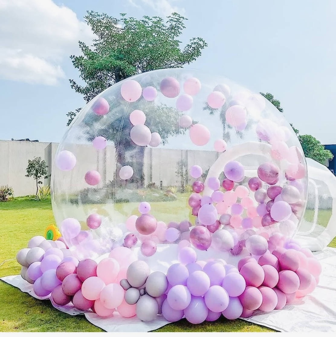 Outdoor Portable Clear Crystal Igloo Dome Tent Balloon Bubble dome tent event inflatable Bubble Tent With Balloons for party