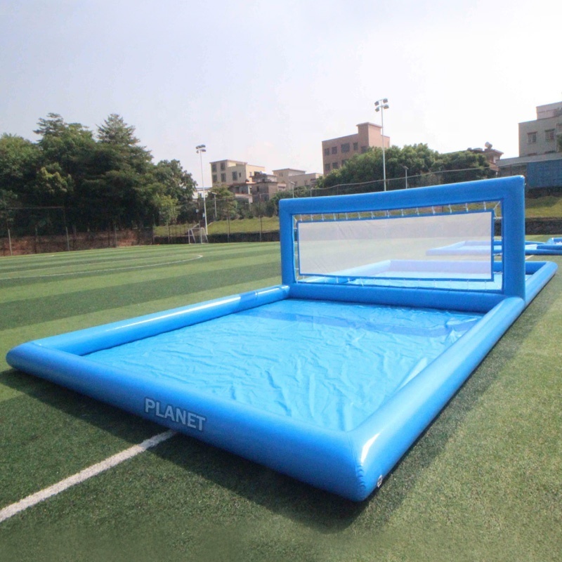 Commercial Portable Outdoor Giant Volleyball Pool Court Net  Inflatable Volleyball Court With Pool