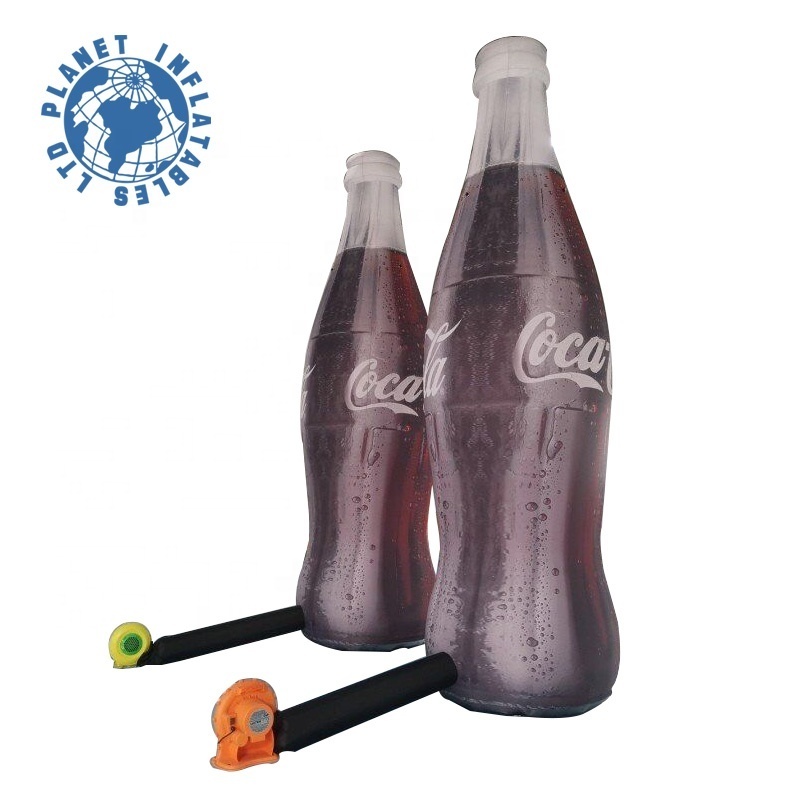 Factory price hot summer cocacola drink promotion bottle air inflatable advertising bottles