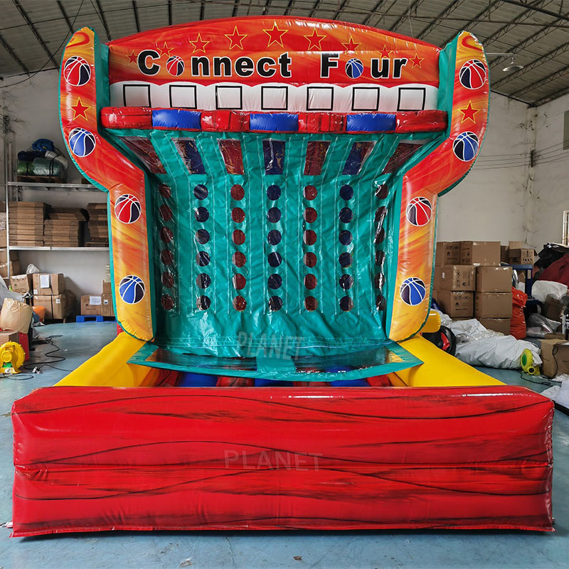 Hot Selling Sport Rental  Four Shooting Court Interactive Game Inflatable Basketball Connect For Adult