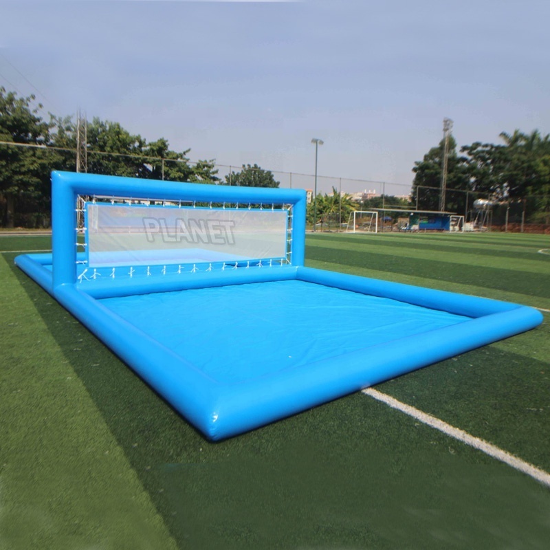 Commercial Portable Outdoor Giant Volleyball Pool Court Net  Inflatable Volleyball Court With Pool