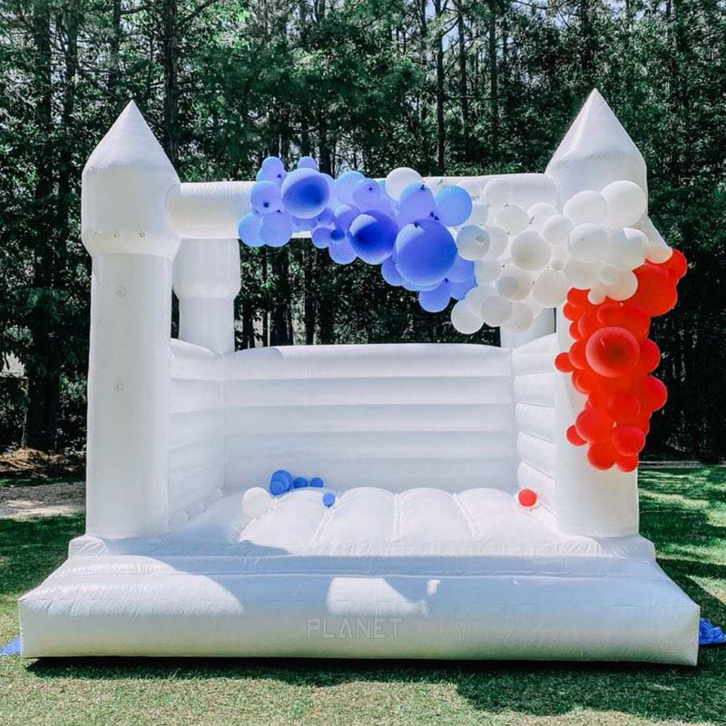 Wholesale 13x13 Modern White Bouncy Castle Jumper Inflatable White Castle Bounce House For Party