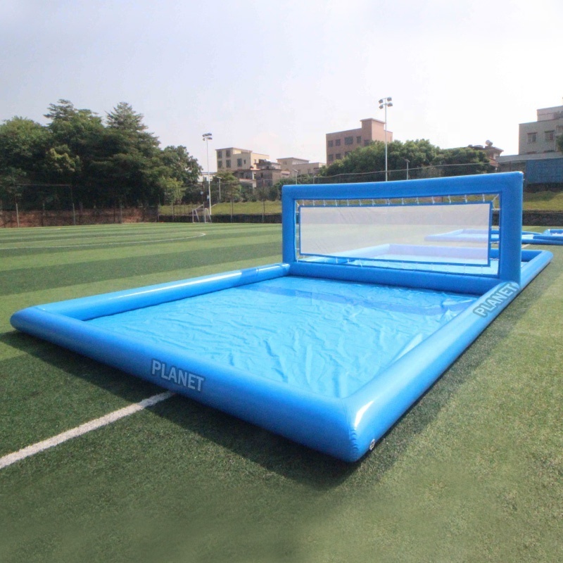 Commercial Portable Outdoor Giant Volleyball Pool Court Net  Inflatable Volleyball Court With Pool