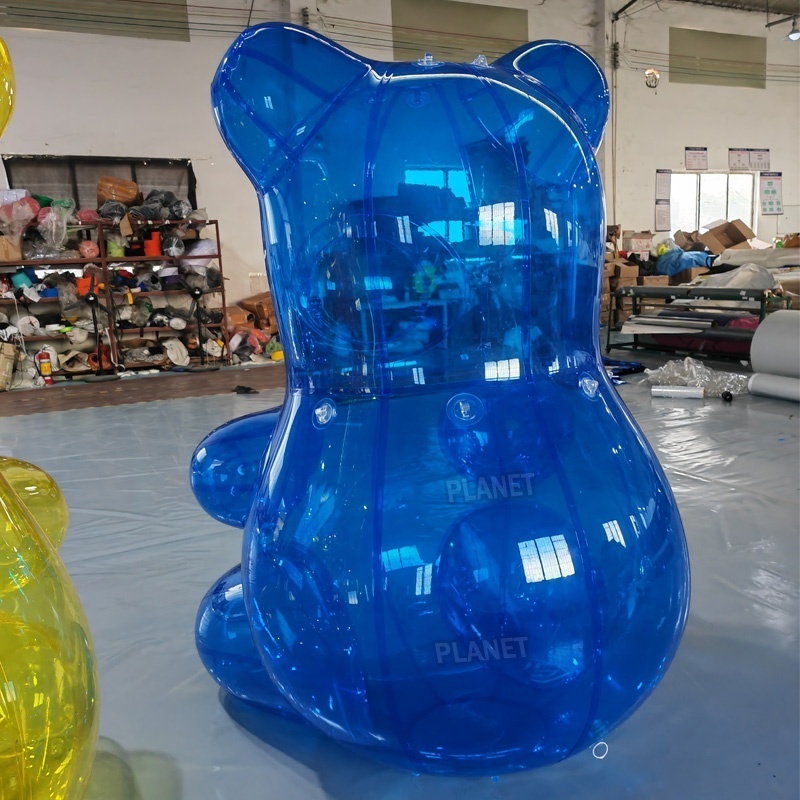 Giant Clear Air Sealed Inflatable Cartoon PVC Inflatable Bear Inflatable Teddy Bear For Advertising