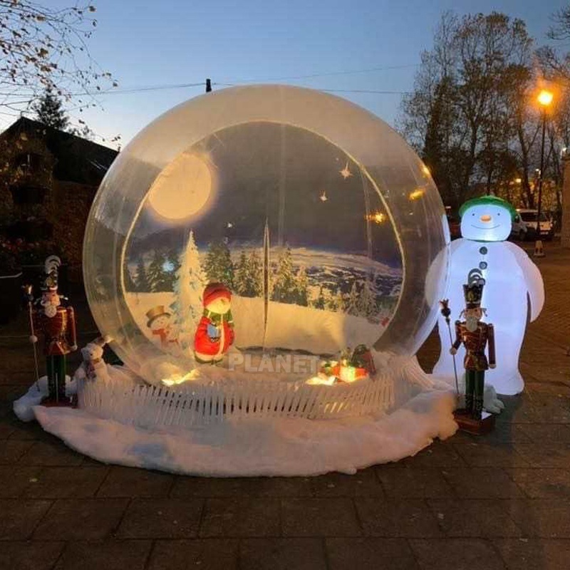 Christmas Outdoor Giant Snowglobe Human Size Inflatable Snow Globe Photo Booth For Sale