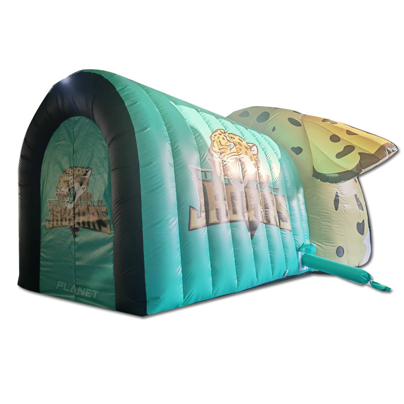 Large giant custom leopard print mascot bulldog tunnel inflatable tunnel entrance sport tent inflatable panther tunnel