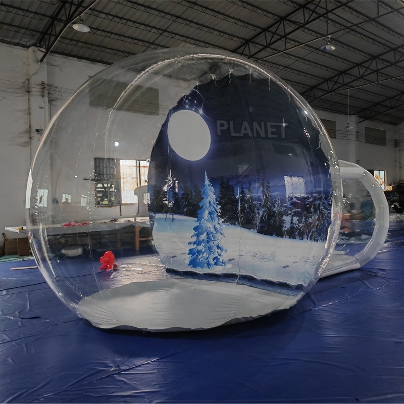 Christmas Outdoor Giant Snowglobe Human Size Inflatable Snow Globe Photo Booth For Sale