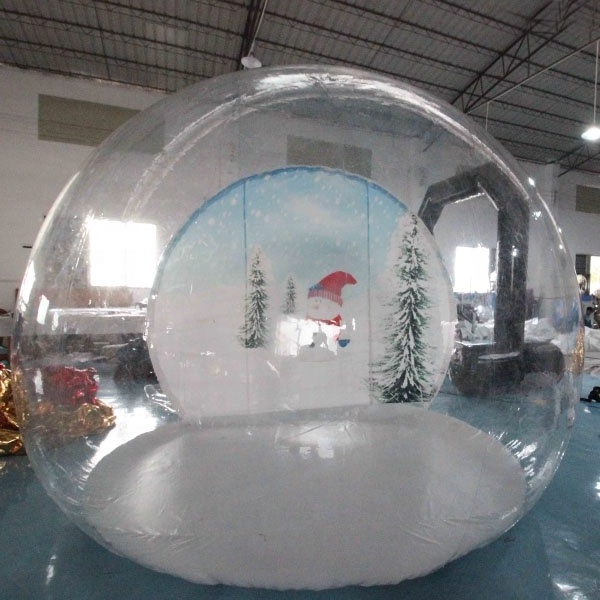 Large Clear PVC Inflatable Snow Globe Photo Booth For Christmas Decoration