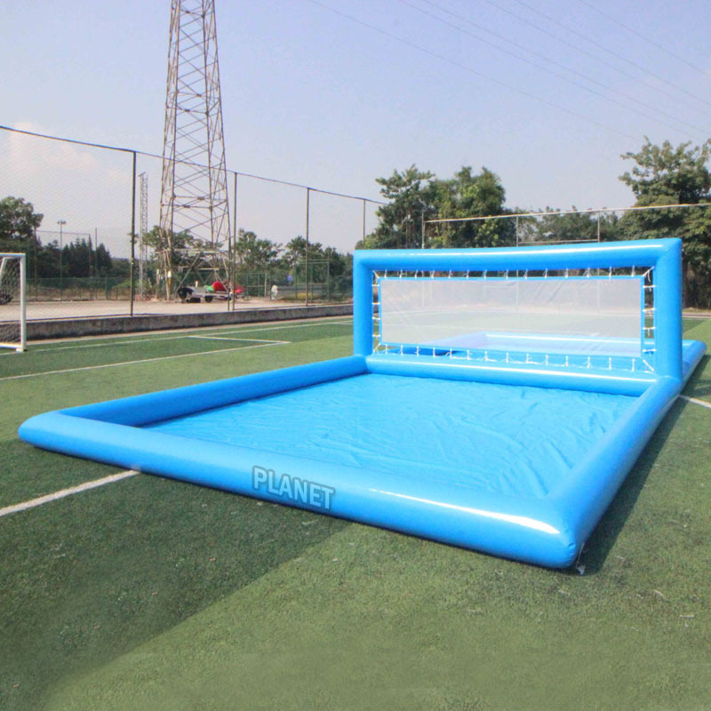 Commercial Portable Outdoor Giant Volleyball Pool Court Net  Inflatable Volleyball Court With Pool