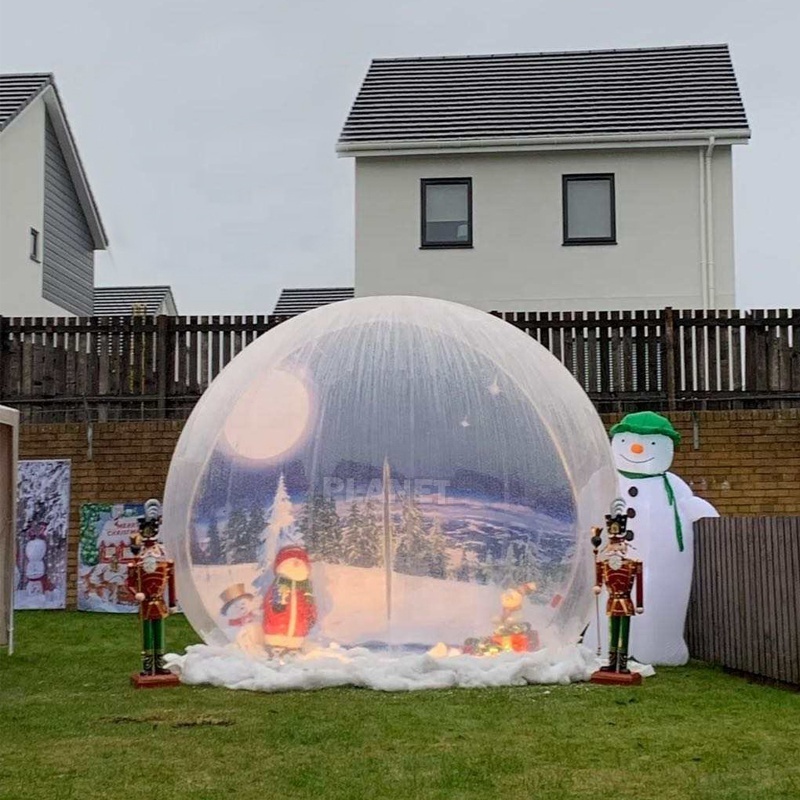 Christmas Outdoor Giant Snowglobe Human Size Inflatable Snow Globe Photo Booth For Sale