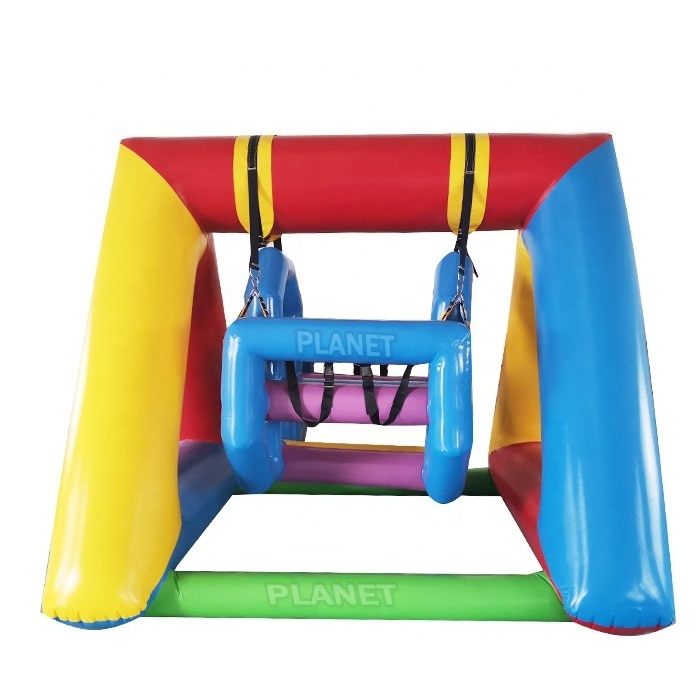 Outdoor Backyard Portable Kids Boat Swing Airtight Inflatable Swing Boat Ride For Amusement Park