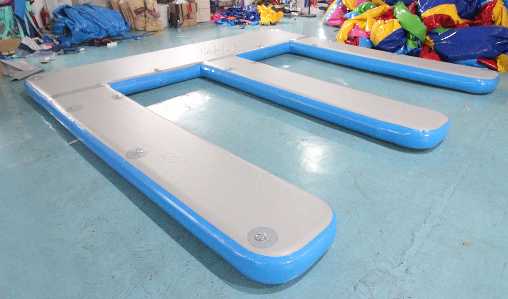 Heavy Duty Customized Inflatable Floating Air Pontoon Tube Sup Yacht Boat Water Docks Platform Inflatable Floating Dock