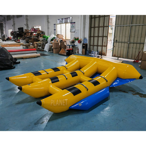 Good Quality Wholesale Different Yellow Inflatable Floating Boat Inflatable Flying Fish Banana Boat For Sports