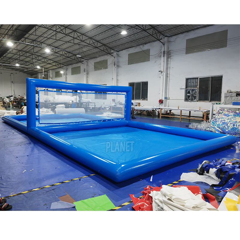 Large Airtight Inflatable Tennis Court PVC Volleyball Court Inflatable Volleyball Pool For Rental