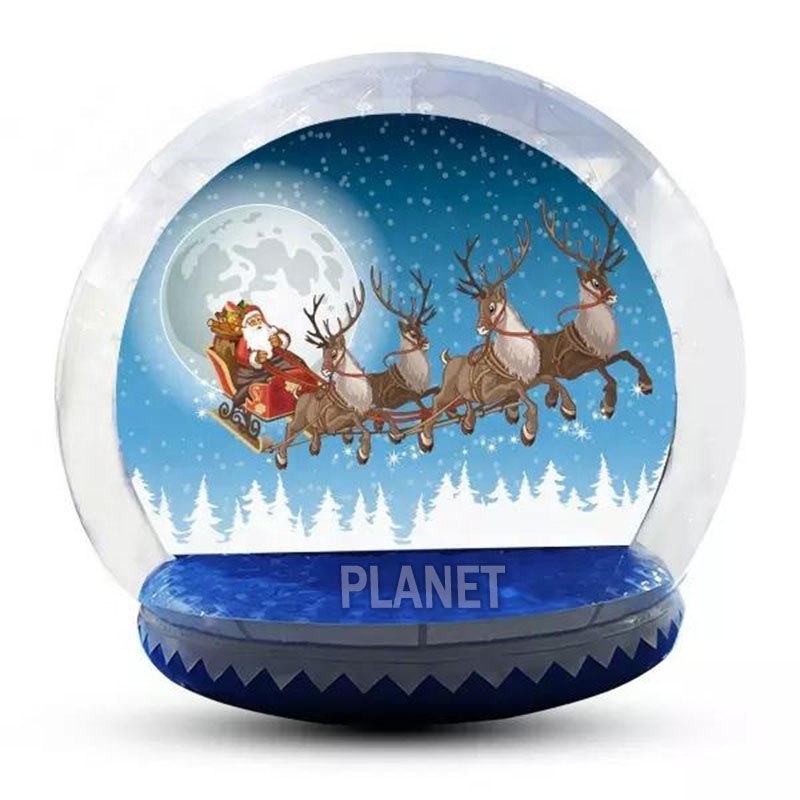 Attractive Christmas Inflatable Giant Snowglobe Human Size Snow Globe Blow Up Giant Inflatable Snow Globes With Blowing Snow