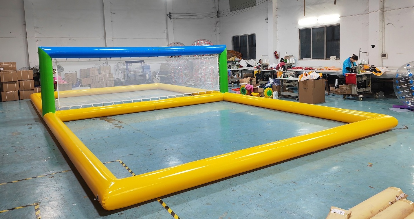 Giant PVC Inflatable Water Volleyball Field Airtight Beach Inflatable Tennis Volleyball Court For Water