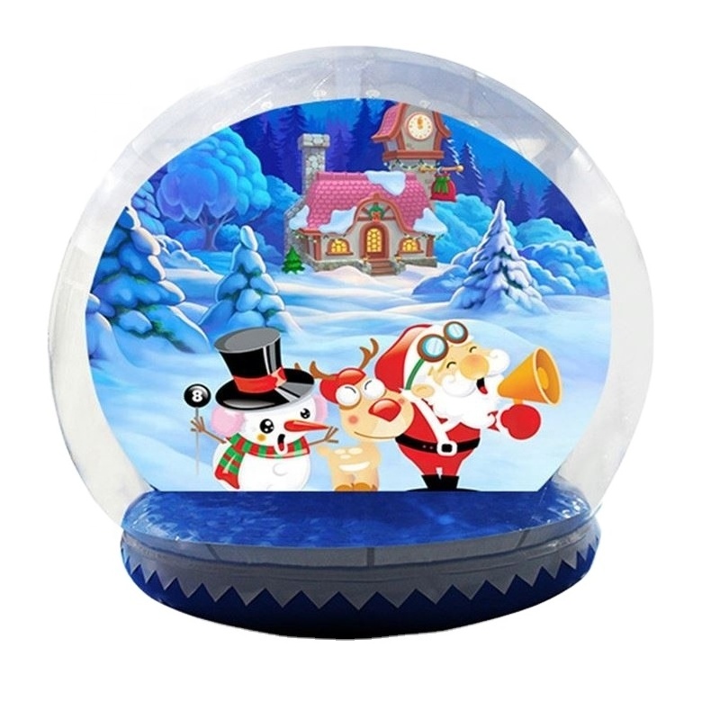 Home Backyard Festival Giant Inflatable Snow Globe Christmas Inflatable Snowglobe For Kids And Adults