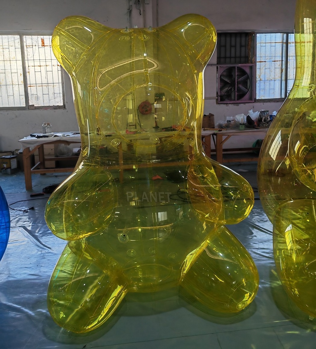 Giant Clear Air Sealed Inflatable Cartoon PVC Inflatable Bear Inflatable Teddy Bear For Advertising