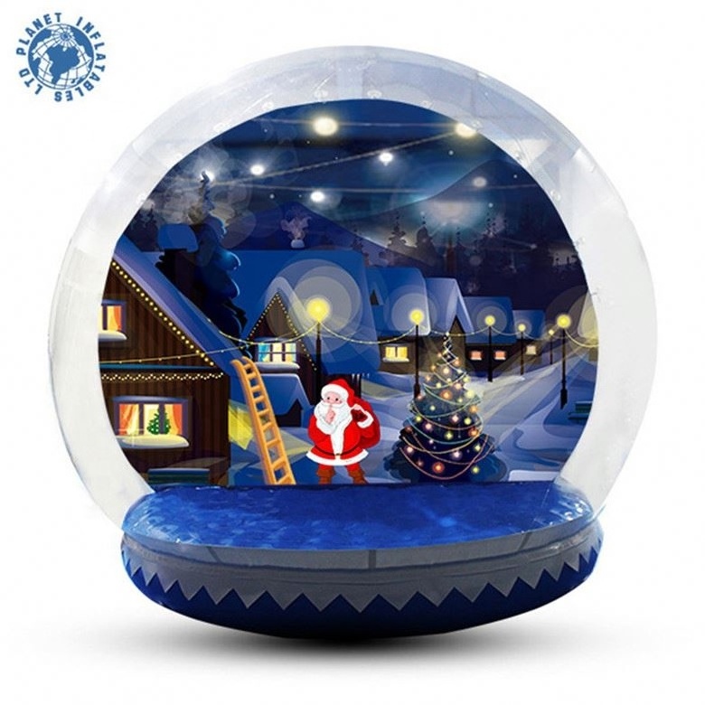 Home Backyard Festival Giant Inflatable Snow Globe Christmas Inflatable Snowglobe For Kids And Adults