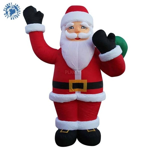 Advertising Inflatables Christmas Balloon 20ft 25ft Christmas Inflatable Santa For Sale