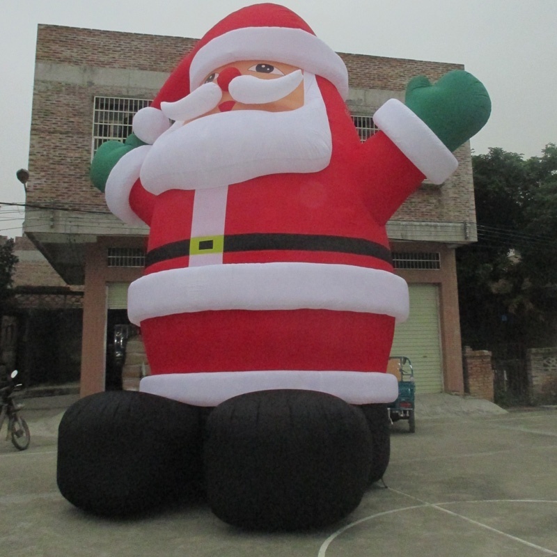 2021 Giant Cartoon Christmas Outdoor Inflatable Santa Claus For Outdoor Decoration