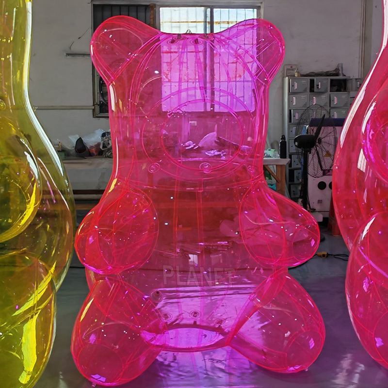 Giant Clear Air Sealed Inflatable Cartoon PVC Inflatable Bear Inflatable Teddy Bear For Advertising