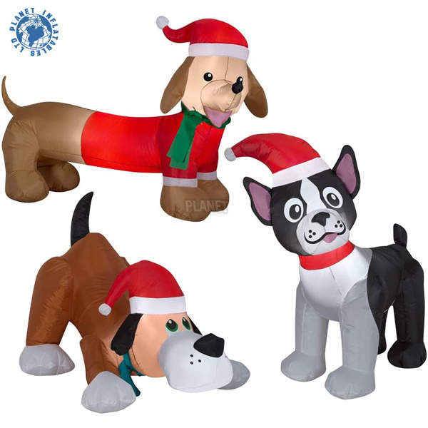 Advertising Inflatables Inflatable Toy Doll Animal Dog Cat Merry Christmas Inflatable Santa For Sale